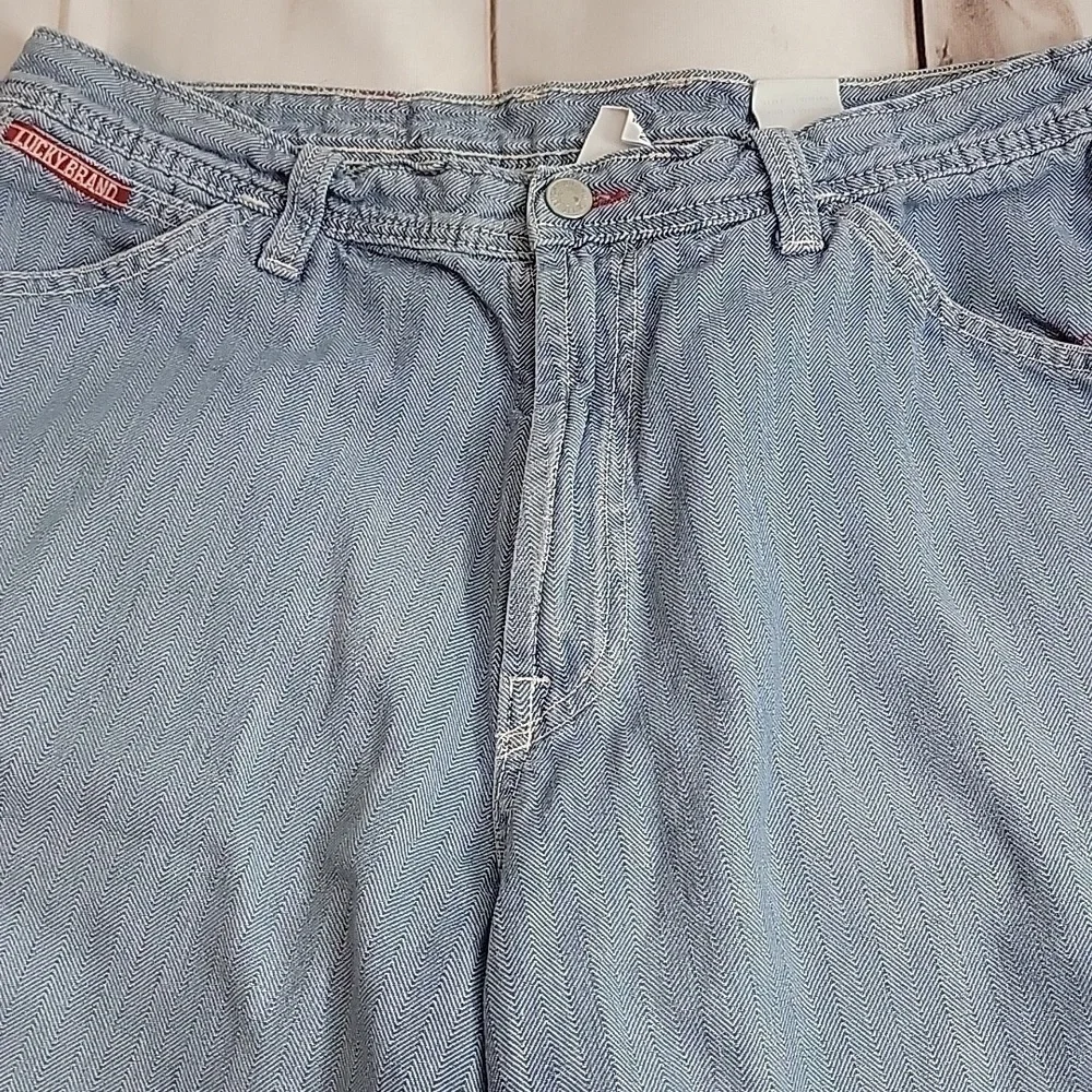 Lucky Brand Mens Carpenter Style Denim Jean Shorts Made in the USA Light Wash 33